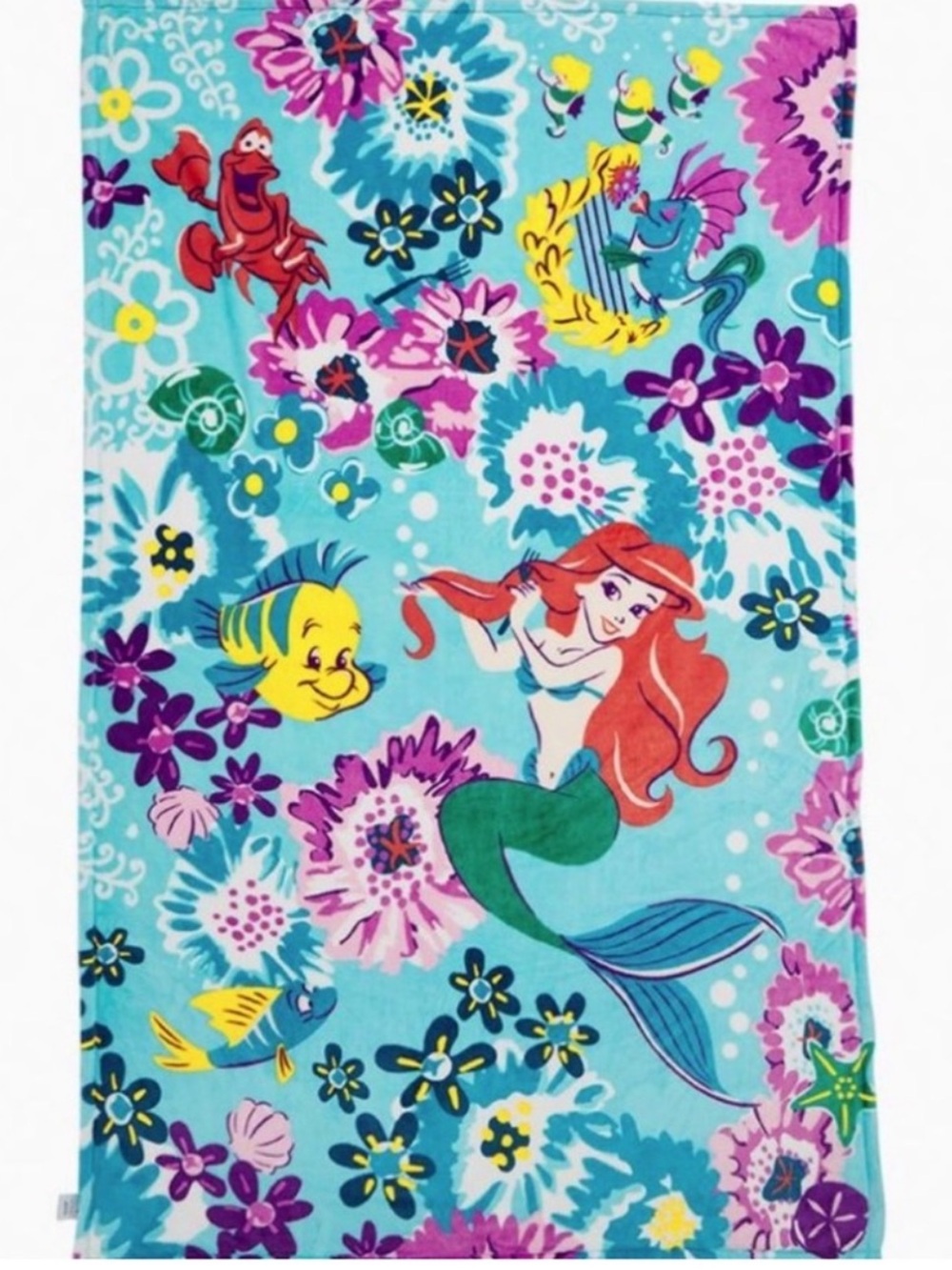 Vera Bradley Ariel Floral Turquoise Pink Purple Throw